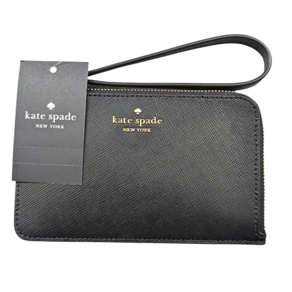 Kate Spade | Lucy L-Zip Wristlet | Black | Small - Picture 8 of 9